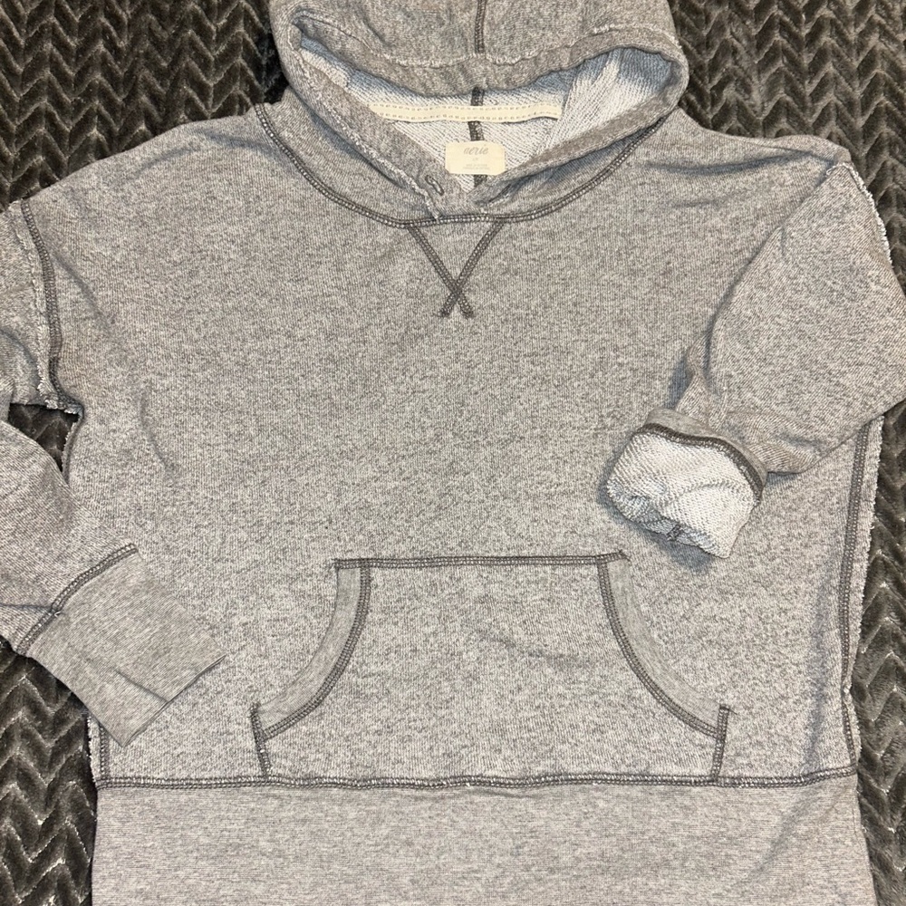 Women’s Crop Gray Hooded Sweatshirt Hoodie - Active wear Casual Pullover